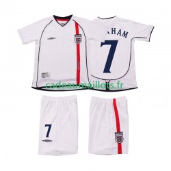 Angleterre Maillot avec flocage BECKHAM 7 Rétro Domicile 2010 ,Tenue Enfant MC