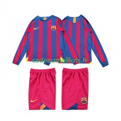 FC Barcelone Maillot avec flocage Rétro Domicile 1998 2006 ,Tenue Enfant ML