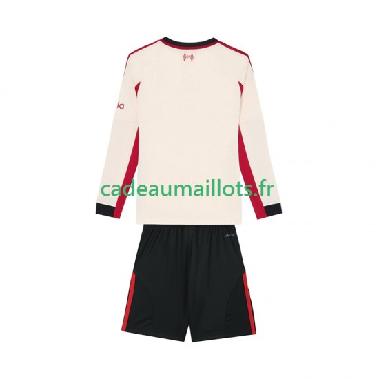 Liverpool Maillot avec flocage Extérieur 2025-2026 ,Tenue Enfant ML