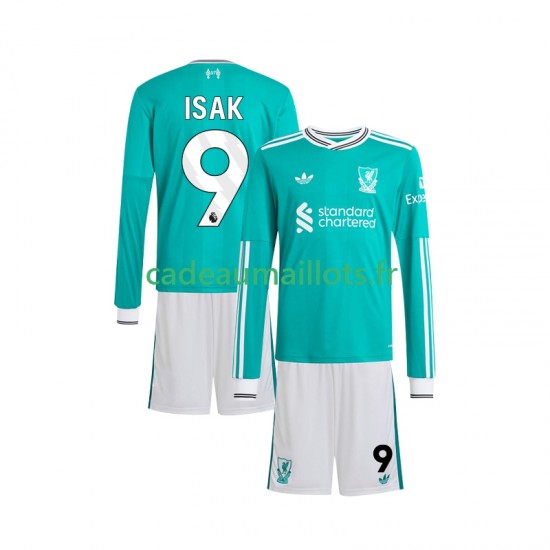 Liverpool Maillot avec flocage ISAK 9 3ème 2025-2026 ,Tenue Enfant ML