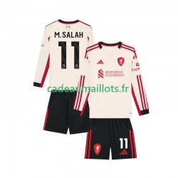 Liverpool Maillot avec flocage Mohamed Salah 11 Extérieur 2025-2026 ,Tenue Enfant ML