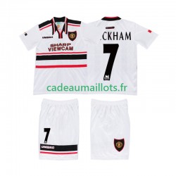 Manchester United Maillot avec flocage BECKHAM 7 Rétro Extérieur 1988 ,Tenue Enfant MC
