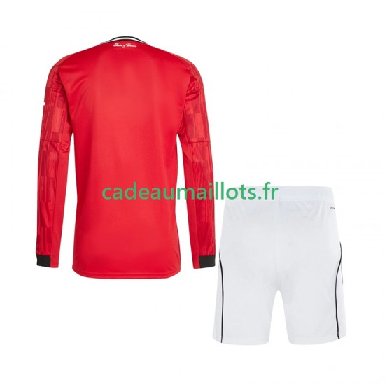 Manchester United Maillot avec flocage Domicile 2025-2026 ,Tenue Enfant ML