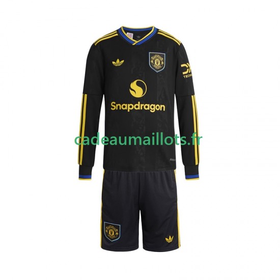 Manchester United Maillot avec flocage 3ème 2025-2026 ,Tenue Enfant ML