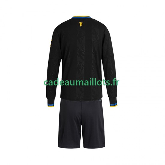 Manchester United Maillot avec flocage 3ème 2025-2026 ,Tenue Enfant ML