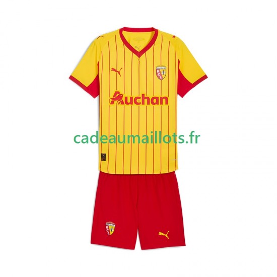 RC Lens Maillot avec flocage Domicile 2025-2026 ,Tenue Enfant MC