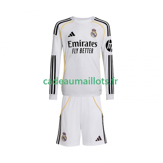 Real Madrid Maillot avec flocage Domicile 2025-2026 ,Tenue Enfant ML Real Madrid Maillot avec flocage Domicile 2025-2026 ,Tenue Enfant ML