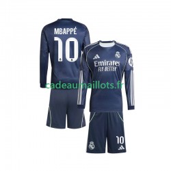 Real Madrid Maillot avec flocage Mbappé Kylian 10 Extérieur 2025-2026 ,Tenue Enfant ML