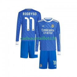 Real Madrid Maillot avec flocage Rodrygo 11 3ème 2025-2026 ,Tenue Enfant ML