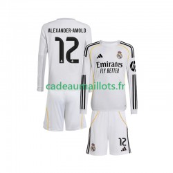 Real Madrid Maillot avec flocage Trent Alexander-Arnold 12 Domicile 2025-2026 ,Tenue Enfant ML