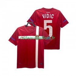 Serbie Maillot avec flocage VIDIC 5 Rétro Domicile 2010 ,Homme MC