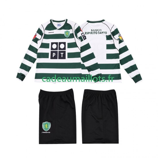 Sporting CP Maillot avec flocage Rétro Domicile 2011 2008 ,Tenue Enfant ML