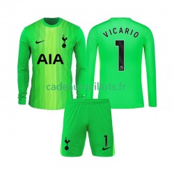 Tottenham Hotspur Maillot avec flocage Guglielmo Vicario 1 Gardien Domicile 2025-2026 ,Tenue Enfant ML