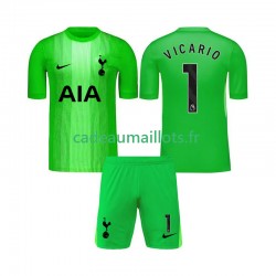Tottenham Hotspur Maillot avec flocage Guglielmo Vicario 1 Gardien Domicile 2025-2026 ,Tenue Enfant MC