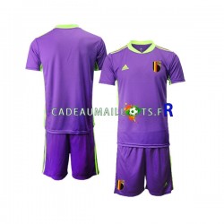 Belgique Maillot avec flocage Courtois 1 Gardien Extérieur 2021-2022 ,Tenue Enfant MC