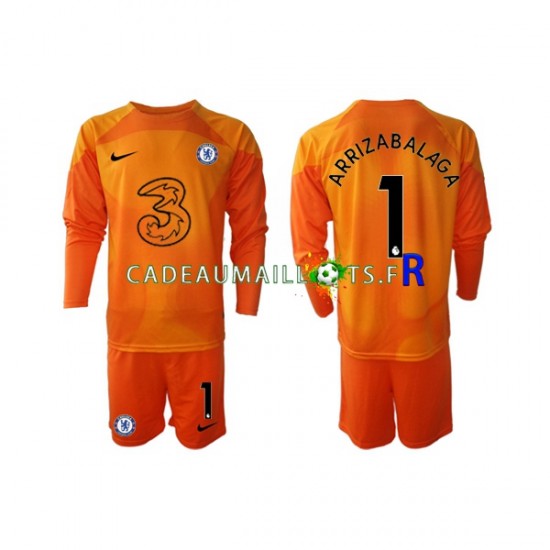 Chelsea Maillot avec flocage Kepa Arrizabalaga 1 Gardien Domicile 2022-2023 ,Tenue Enfant ML