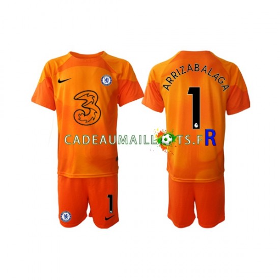 Chelsea Maillot avec flocage Kepa Arrizabalaga 1 Gardien Domicile 2022-2023 ,Tenue Enfant MC