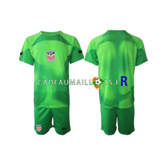 États-Unis Maillot avec flocage Gardien 4ème Coupe du Monde 2022 ,Tenue Enfant MC