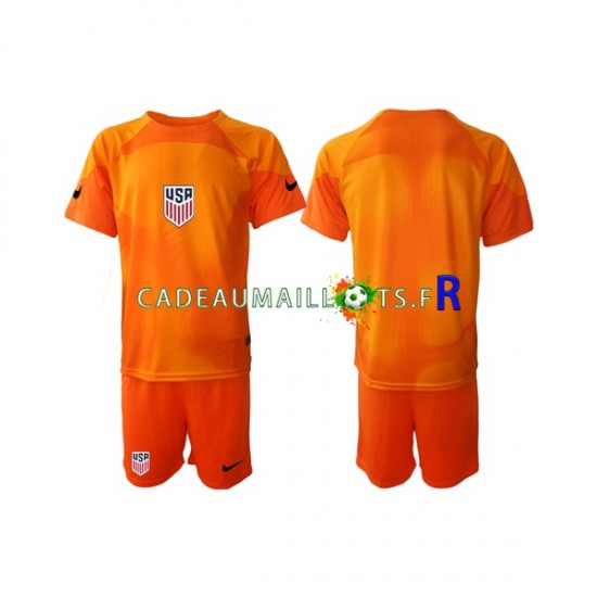 États-Unis Maillot avec flocage Gardien Domicile Coupe du Monde 2022 ,Tenue Enfant MC