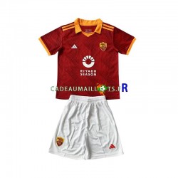 AS Rome Maillot avec flocage 4ème 2023-2024 ,Tenue Enfant MC