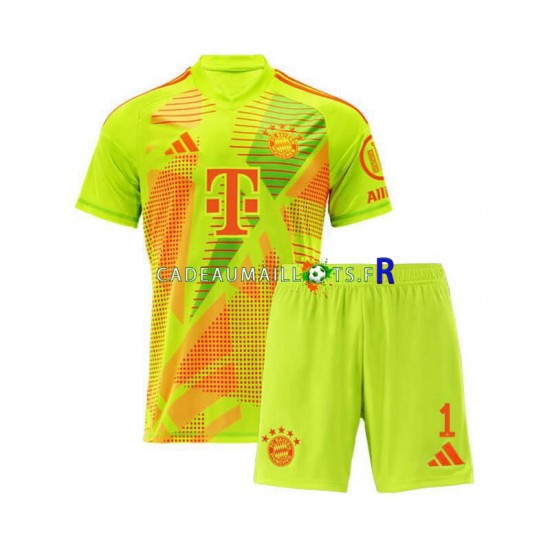 Bayern Munich Maillot avec flocage Manuel Neuer 1 Gardien Domicile 2024-2025 ,Tenue Enfant MC