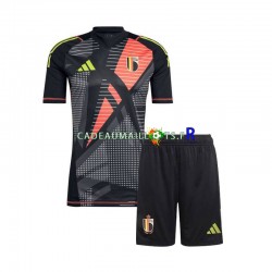 Belgique Maillot avec flocage Gardien Domicile Euro 2024 ,Tenue Enfant MC