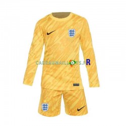 Angleterre Maillot avec flocage Gardien Extérieur Euro 2024 ,Tenue Enfant ML