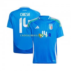 Italie Maillot avec flocage Chiesa 14 Domicile Euro 2024 ,Homme MC