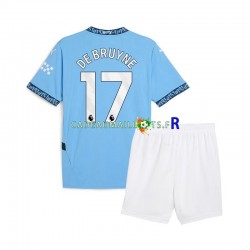 Manchester City Maillot avec flocage Kevin De Bruyne 17 Domicile 2024-2025 ,Tenue Enfant MC