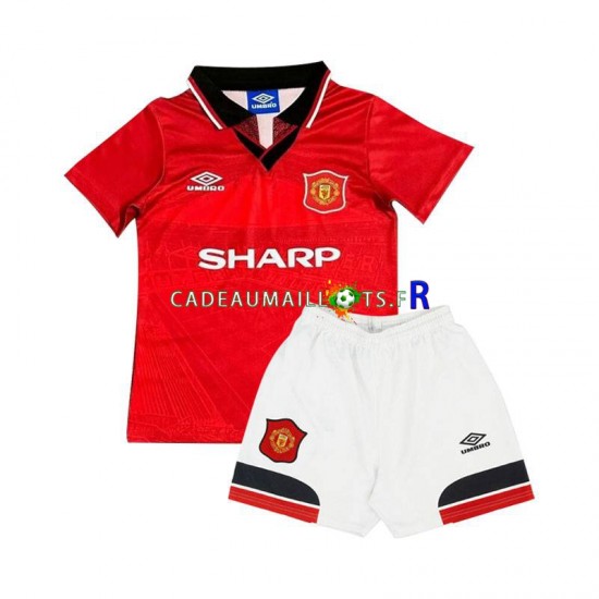 Manchester United Maillot avec flocage Rétro Domicile 1994 ,Tenue Enfant MC