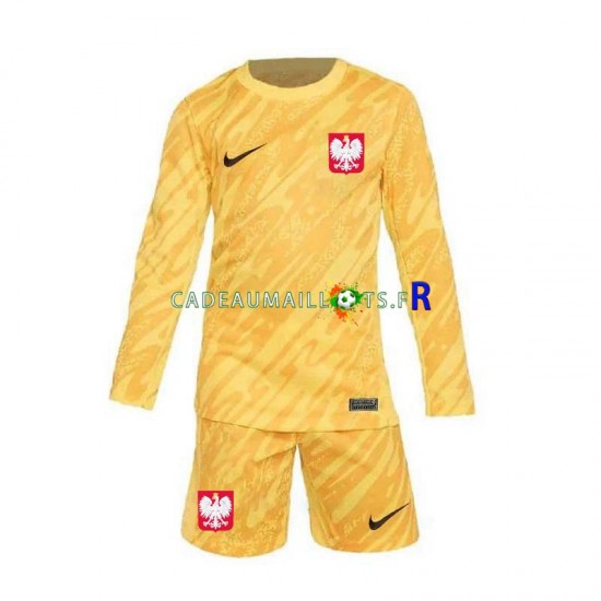 Pologne Maillot avec flocage Gardien Domicile Euro 2024 ,Tenue Enfant ML