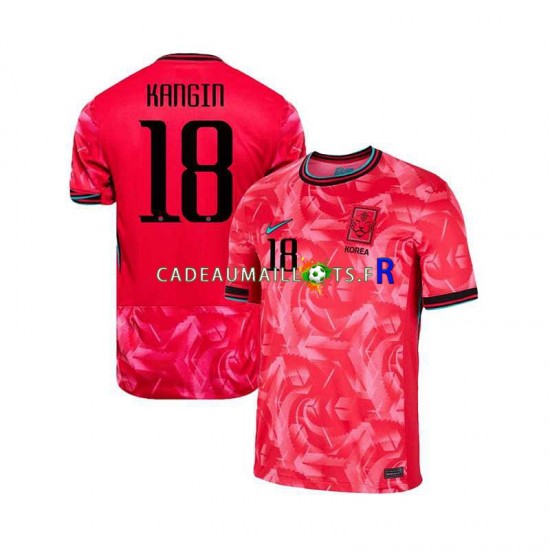 Corée du Sud Maillot avec flocage KANGIN 18 Domicile 2024 ,Homme MC