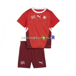 Suisse Maillot avec flocage Domicile Euro 2024 ,Tenue Enfant MC