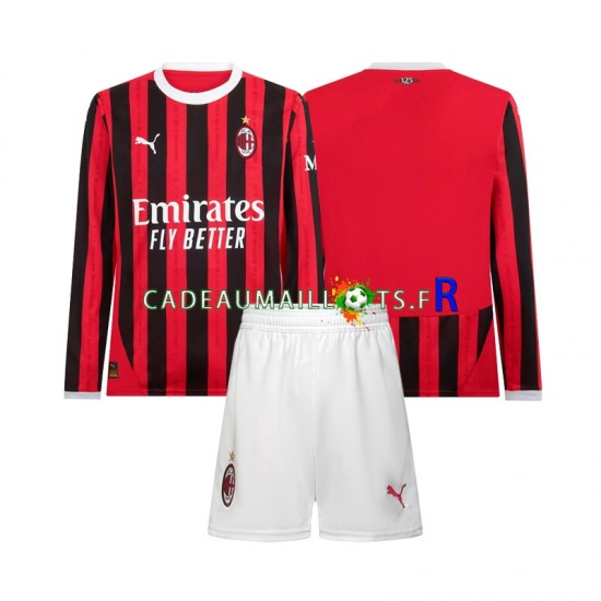 AC Milan Maillot avec flocage Domicile 2024-2025 ,Tenue Enfant ML