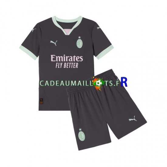 AC Milan Maillot avec flocage 3ème 2024-2025 ,Tenue Enfant MC