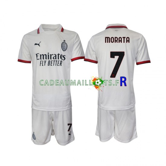 AC Milan Maillot avec flocage Morata 7 Extérieur 2024-2025 ,Tenue Enfant MC