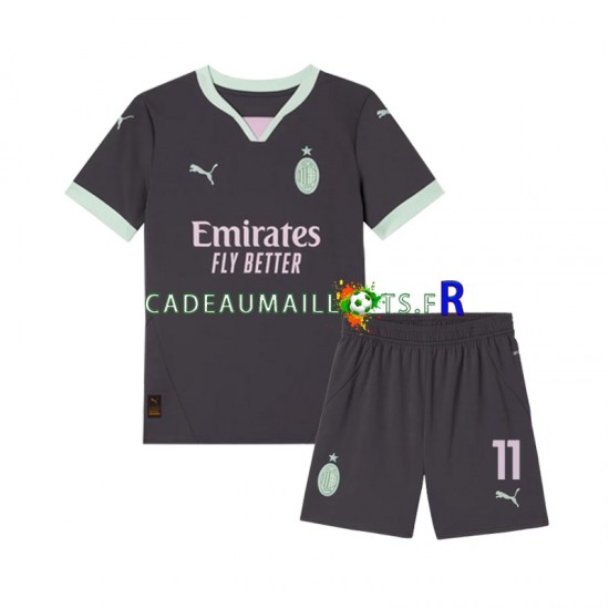 AC Milan Maillot avec flocage Pulisic 11 3ème 2024-2025 ,Tenue Enfant MC