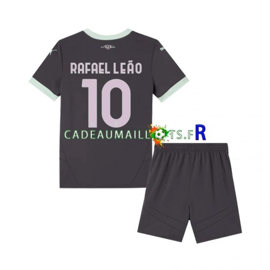 AC Milan Maillot avec flocage Rafael Leao 10 3ème 2024-2025 ,Tenue Enfant MC