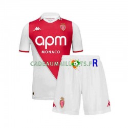 AS Monaco Maillot avec flocage Domicile 2024-2025 ,Tenue Enfant MC