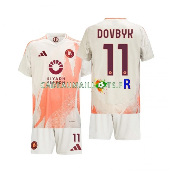 AS Rome Maillot avec flocage Artem Dovbyk 11 Extérieur 2024-2025 ,Tenue Enfant MC