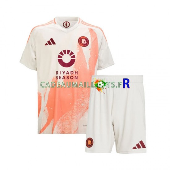 AS Rome Maillot avec flocage Extérieur 2024-2025 ,Tenue Enfant MC