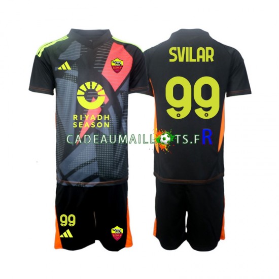 AS Rome Maillot avec flocage Mile Svilar 99 Gardien Domicile 2024-2025 ,Tenue Enfant MC