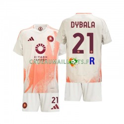 AS Rome Maillot avec flocage Paulo Dybala 21 Extérieur 2024-2025 ,Tenue Enfant MC