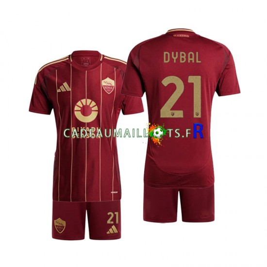 AS Rome Maillot avec flocage Paulo Dybala 21 Domicile 2024-2025 ,Tenue Enfant MC