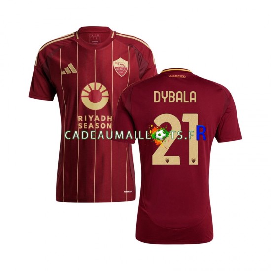 AS Rome Maillot avec flocage Paulo Dybala 21 Domicile 2024-2025 ,Homme MC