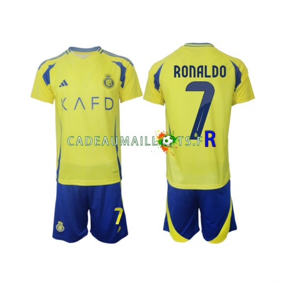 Maillot avec flocage Al Nassr Cristiano Ronaldo 7 Domicile 2024-2025 ,Tenue Enfant MC