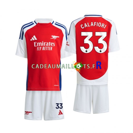 Arsenal Maillot avec flocage Calafiori 33 Domicile 2024-2025 ,Tenue Enfant MC