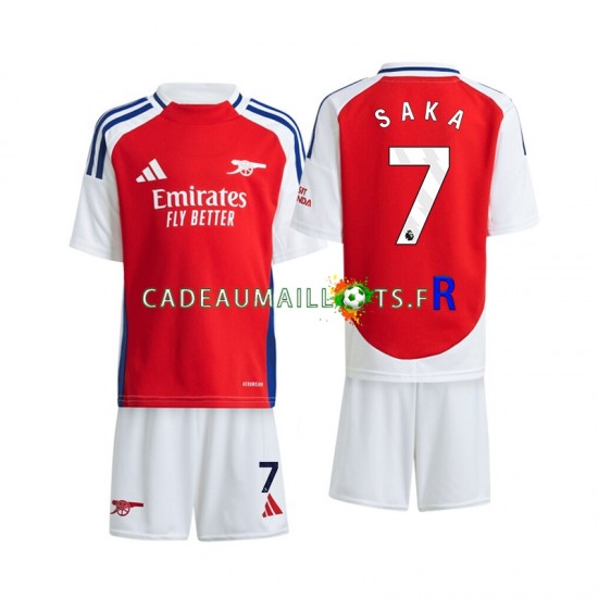 Arsenal Maillot avec flocage Saka 7 Domicile 2024-2025 ,Tenue Enfant MC