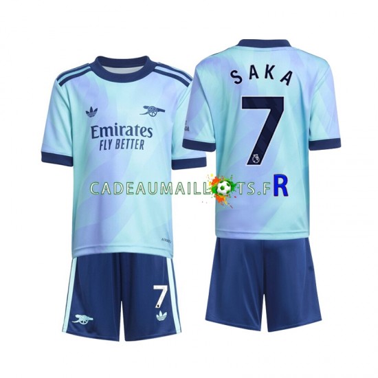 Arsenal Maillot avec flocage Saka 7 3ème 2024-2025 ,Tenue Enfant MC