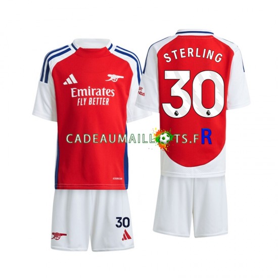 Arsenal Maillot avec flocage Sterling 30 Domicile 2024-2025 ,Tenue Enfant MC